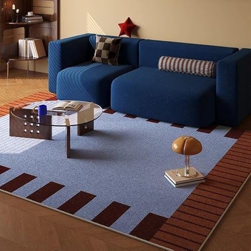 juofbwas Teppich Wohnzimmer Waschbar 80 x 160 cm Anti-Rutsch Weicher Schlafzimmer Bettvorleger,für Küche,Esszimmer und Arbeitszimmer Dekoration Moderne Geometrische Linien Braun Blau juofbwas Teppich Wohnzimmer Waschbar 80 x 160 cm Anti-Rutsch Weicher Schlafzimmer Bettvorleger,für Küche,Esszimmer und Arbeitszimmer Dekoration Moderne Geometrische Linien Braun Blau von juofbwas