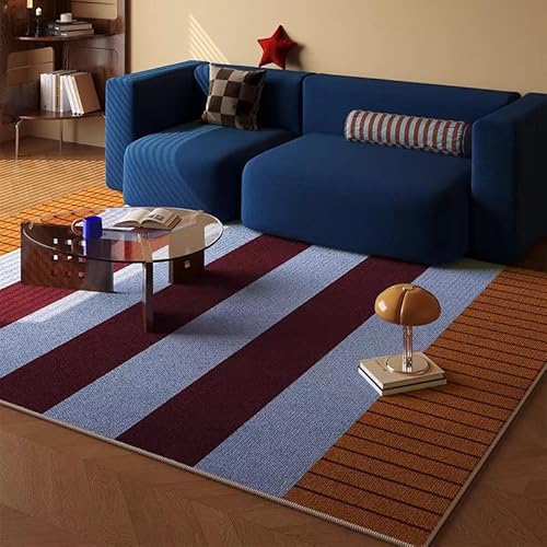 juofbwas Teppich Wohnzimmer Waschbar 80 x 160 cm Anti-Rutsch Weicher Schlafzimmer Bettvorleger,für Küche,Esszimmer und Arbeitszimmer Dekoration Moderne Geometrische Linien Braun Blau juofbwas Teppich Wohnzimmer Waschbar 80 x 160 cm Anti-Rutsch Weicher Schlafzimmer Bettvorleger,für Küche,Esszimmer und Arbeitszimmer Dekoration Moderne Geometrische Linien Braun Blau von juofbwas