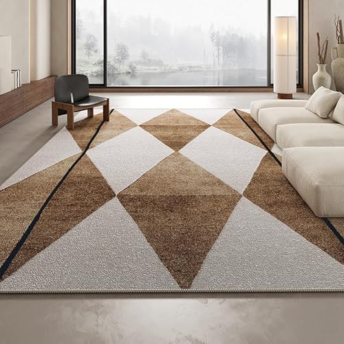 juofbwas Teppich Wohnzimmer Waschbar 80 x 160 cm Anti-Rutsch Weicher Schlafzimmer Bettvorleger,für Küche,Esszimmer und Arbeitszimmer Dekoration Moderne Geometrische Raute Braun Grau juofbwas Teppich Wohnzimmer Waschbar 80 x 160 cm Anti-Rutsch Weicher Schlafzimmer Bettvorleger,für Küche,Esszimmer und Arbeitszimmer Dekoration Moderne Geometrische Raute Braun Grau von juofbwas