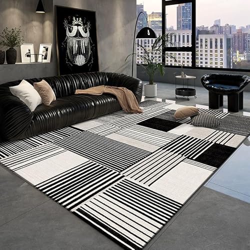 juofbwas Teppich Wohnzimmer Waschbar 80 x 160 cm Anti-Rutsch Weicher Schlafzimmer Bettvorleger,für Küche,Esszimmer und Arbeitszimmer Dekoration Moderne Geometrische Schwarze Geometrie juofbwas Teppich Wohnzimmer Waschbar 80 x 160 cm Anti-Rutsch Weicher Schlafzimmer Bettvorleger,für Küche,Esszimmer und Arbeitszimmer Dekoration Moderne Geometrische Schwarze Geometrie von juofbwas