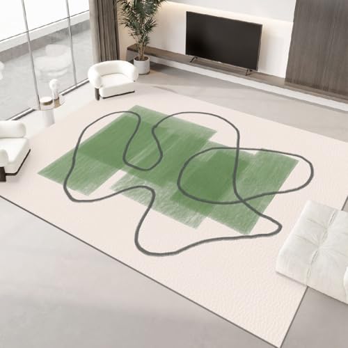 juofbwas Teppich Wohnzimmer Waschbar 80 x 160 cm Anti-Rutsch Weicher Schlafzimmer Bettvorleger,für Küche,Esszimmer und Arbeitszimmer Dekoration Moderne Grüne Linien juofbwas Teppich Wohnzimmer Waschbar 80 x 160 cm Anti-Rutsch Weicher Schlafzimmer Bettvorleger,für Küche,Esszimmer und Arbeitszimmer Dekoration Moderne Grüne Linien von juofbwas
