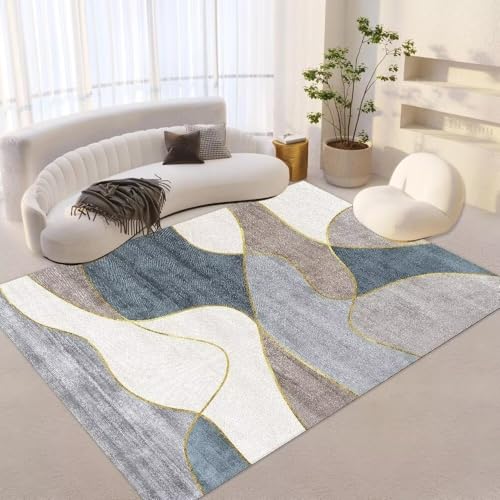 juofbwas Teppich Wohnzimmer Waschbar 80 x 160 cm Anti-Rutsch Weicher Schlafzimmer Bettvorleger,für Küche,Esszimmer und Arbeitszimmer Dekoration Modernes Geometrisches Blau juofbwas Teppich Wohnzimmer Waschbar 80 x 160 cm Anti-Rutsch Weicher Schlafzimmer Bettvorleger,für Küche,Esszimmer und Arbeitszimmer Dekoration Modernes Geometrisches Blau von juofbwas