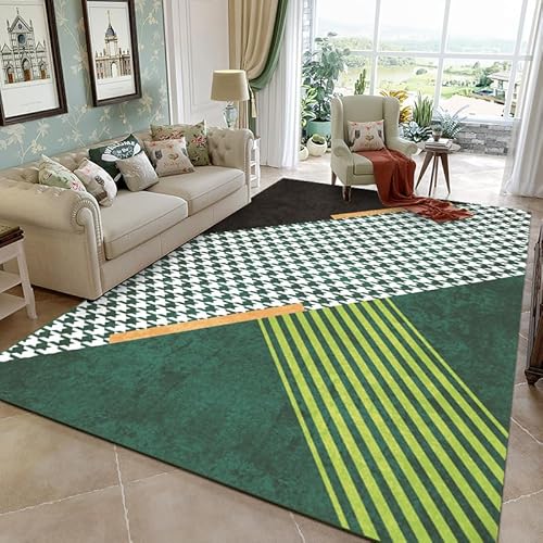 juofbwas Teppich Wohnzimmer Waschbar 80 x 160 cm Anti-Rutsch Weicher Schlafzimmer Bettvorleger,für Küche,Esszimmer und Arbeitszimmer Dekoration Modernes Geometrisches Patchwork Grün juofbwas Teppich Wohnzimmer Waschbar 80 x 160 cm Anti-Rutsch Weicher Schlafzimmer Bettvorleger,für Küche,Esszimmer und Arbeitszimmer Dekoration Modernes Geometrisches Patchwork Grün von juofbwas