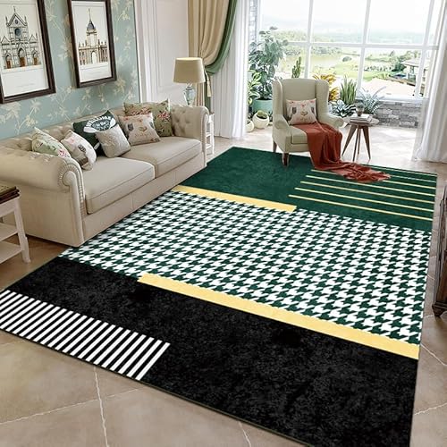 juofbwas Teppich Wohnzimmer Waschbar 80 x 160 cm Anti-Rutsch Weicher Schlafzimmer Bettvorleger,für Küche,Esszimmer und Arbeitszimmer Dekoration Modernes Geometrisches Patchwork Grün juofbwas Teppich Wohnzimmer Waschbar 80 x 160 cm Anti-Rutsch Weicher Schlafzimmer Bettvorleger,für Küche,Esszimmer und Arbeitszimmer Dekoration Modernes Geometrisches Patchwork Grün von juofbwas