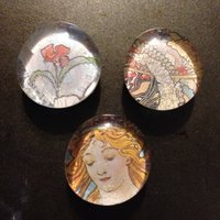 Drei Alphonse Mucha-Magnete von jupitermoon3