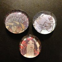 Drei Alphonse Mucha-Magnete von jupitermoon3