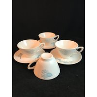 Set Mit 3 Tassen Und Untertassen + 1 Extra Tasse - Marcrest Stetson Blue Spruce von just2girlsApickin