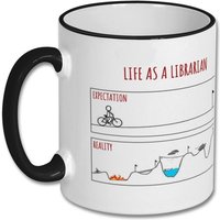 Erwartungen Vs Wirklichkeit Bibliothekar Geschenk, Tasse, Geschenkidee, Kaffeetasse, Geschenk von justMUGit