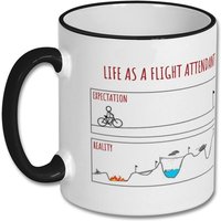 Erwartungen Vs Wirklichkeit Flugbegleiter Geschenk, Tasse, Lustiges Geschenk Des Flugbegleiters, Kaffeebecher Flugbegleiters von justMUGit