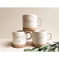 Personalisierte Tasse "Herzliebe" | Geschenk Freundin Frau Geburtstag Namenstasse Kaffee Tee Muttertag I Keramik Name Gravur von justbyrd