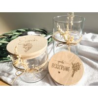 Personalisiertes Vorratsglas Mit Gravur Und Namen I Kleinigkeit Gute Besserung Mitbringsel Geburtstag Danke Sagen Kleines Geschenk von justbyrd