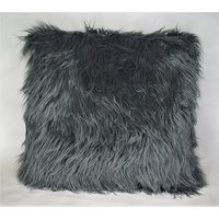 Großes Graues Kunstfell Schaffell Kissen Für Sofa Couch Oder Bett in Elfenbein Schwarz Weiß von justtherightpillow