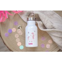 Personalisierte Thermosflasche Mit Name Und Einhorn Für Kinder, Perfekt Als Geschenk Zum Geburtstag Oder Kita Start von jusydesignstudio
