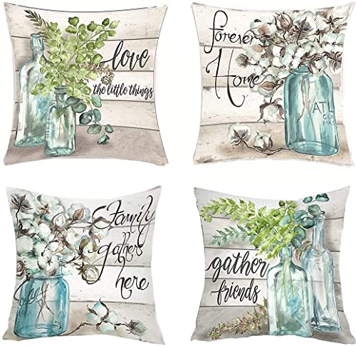 Frühlingsdekorationen, Einmachglas, Blumenmuster, quadratische Kissenbezüge, 45.7x45.7 cm, Kissenbezug, Heimdekoration für Sofa, Couch, Bett, Stuhl, Familienfeiern, Frühlingsdekoration für Bauernhaus Frühlingsdekorationen, Einmachglas, Blumenmuster, quadratische Kissenbezüge, 45.7x45.7 cm, Kissenbezug, Heimdekoration für Sofa, Couch, Bett, Stuhl, Familienfeiern, Frühlingsdekoration für Bauernhaus von jutshow