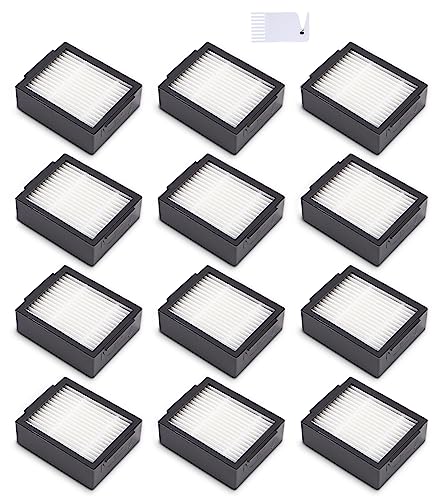 12-Pack HEPA Ersatz Filter für iRobot Roomba e5 e5154 e6 i7 i7+ i7156 i1 i3 i4 i8 (Nicht für Combo J7+), Ersatz Zubehör für iRobot Roomba, Luftfilter HEPA Ersatzteile kompatibel mit Roomba von jutyum