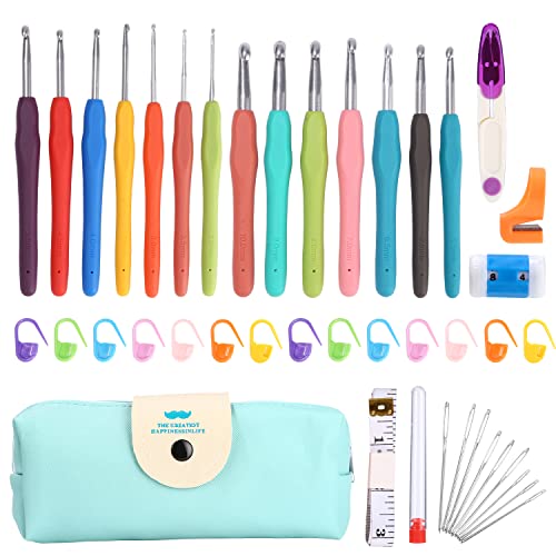 37 Häkelnadel Set 14 Stück Stricken Nadeln Kit 8 Größen Häkelnadel-Set 2.0mm-10.0mm Farbe Häkelnadel Set Häkelset für Anfänge Ergonomische Gummigriffe WeichemGriff Häkelnadeln mit Aufbewahrungstasche 37 Häkelnadel Set 14 Stück Stricken Nadeln Kit 8 Größen Häkelnadel-Set 2.0mm-10.0mm Farbe Häkelnadel Set Häkelset für Anfänge Ergonomische Gummigriffe WeichemGriff Häkelnadeln mit Aufbewahrungstasche von jutyum