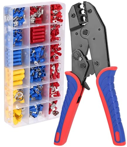 Crimpzange Kabelschuhe Set für 0,5-6mm²Kabelschuhzange mit 400 Stück Kabelschuhen Crimpzange mit Ratschenfunktion Kabelschuh für Zange Haushaltsgeräte DIY Verbindung, Fahrzeug Schaltung Wartung Crimpzange Kabelschuhe Set für 0,5-6mm²Kabelschuhzange mit 400 Stück Kabelschuhen Crimpzange mit Ratschenfunktion Kabelschuh für Zange Haushaltsgeräte DIY Verbindung, Fahrzeug Schaltung Wartung von jutyum