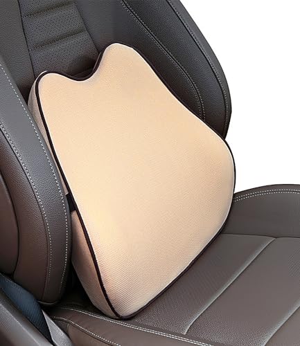 jutyum Rückenkissen Auto, Lendenkissen aus Memory Foam, Lordosenstütze Auto, Lendenkissen für Bürostuhl, Ergonomisches Lendenwirbelstützkissen für Autositze, Bürostuhl, Rollstuhl von jutyum