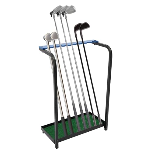 juunyeer Golfschläger-Halterung Regal, 9 Löcher Golfschlägerständer Lagerregal, 50 * 27.5 * 72cm Golfschläger Halter Set Metall Aufbewahrung Ständer Putter Regalständer von juunyeer