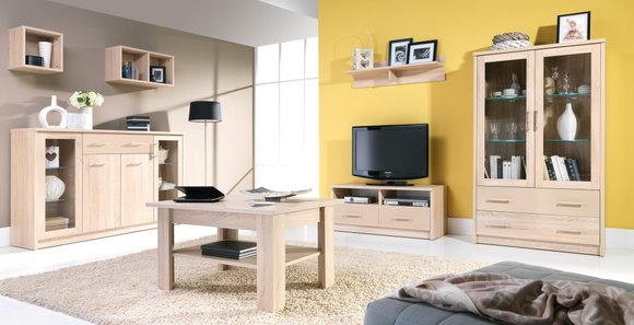 Wohnzimmer Set 6-Teilig Wohnwand Kommode Couchtisch CREMONA 2 Wohnzimmer Set 6-Teilig Wohnwand Kommode Couchtisch CREMONA 2 von jvmoebel