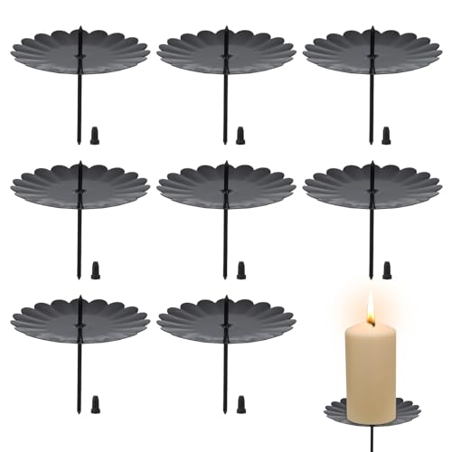 8 Stück Adventskranz für Kerzenhalter, Adventskranz Kerzenhalter, Adventskerzenhalter Metall Kerzenleuchter mit Dorn, Ostergeschenk für Mama und Papa7.5cm von jwogngls