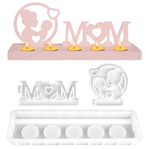 Silikonformen Gießformen, Kerzenhalterform zum Muttertag,Silikonform Kerzenhalter, Silikon Gießform Kerzenhalter, Gipsformen zum Gießen Dekorative Mama/Papa Kerzenständer Form Epoxidharz Silikonformen Gießformen, Kerzenhalterform zum Muttertag,Silikonform Kerzenhalter, Silikon Gießform Kerzenhalter, Gipsformen zum Gießen Dekorative Mama/Papa Kerzenständer Form Epoxidharz von jwogngls