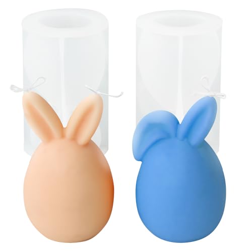 jwogngls 2 Stücke Geldgeschenk Kommunion Kaninchen Silikonform 3D Geldgeschenk Kommunion Kerzenformen Seifenform DIY Silikon Backform Ohren Hase Mousse Kuchenform für Tortendeko von jwogngls