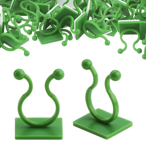jwtyu 60 Stück Pflanzen Clips Wand Grüner Pflanzenclips Wand Selbstklebende Befestigungsklammern Wandbefestigung für Pflanzen Grünpflanzen Kletterpflanzen Efeu von jwtyu