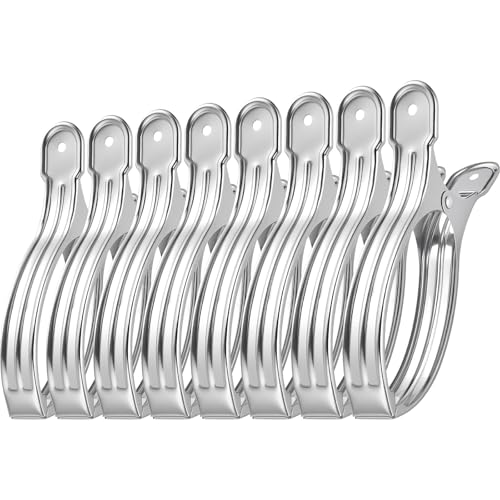 jwtyu 8 Stück 16cm Edelstahl Strandhandtuch Clips Große Klammern für Strandtücher Alltagskleidung Strandliegen Strandhandtuch Badetuch Teppich von jwtyu
