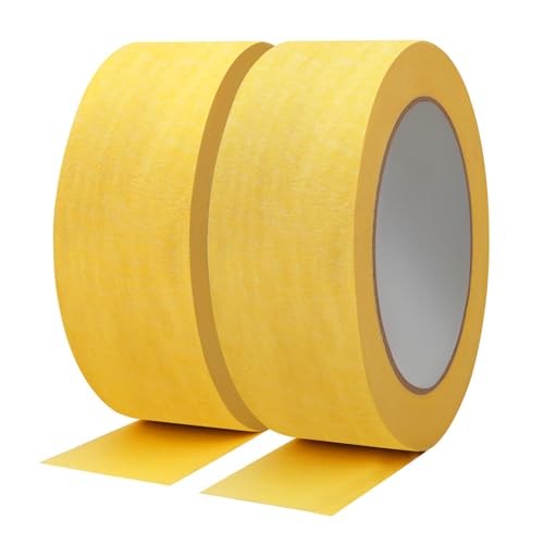 jwtyu Malerkrepp 2 Rollen Jede Rolle 3.5 cm × 50 m Goldenes Kreppband Geeignet für Malerarbeiten Renovierungen Lackierungen und Bastelarbeiten als Malerband von jwtyu