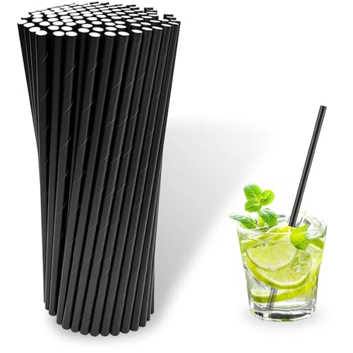 jwtyu Strohhalme 500 Stück Trinkhalme Länge 197 mm Strohhalm Cocktailstrohhalme Geeignet für Haushalte Bars Restaurants und Partys von jwtyu