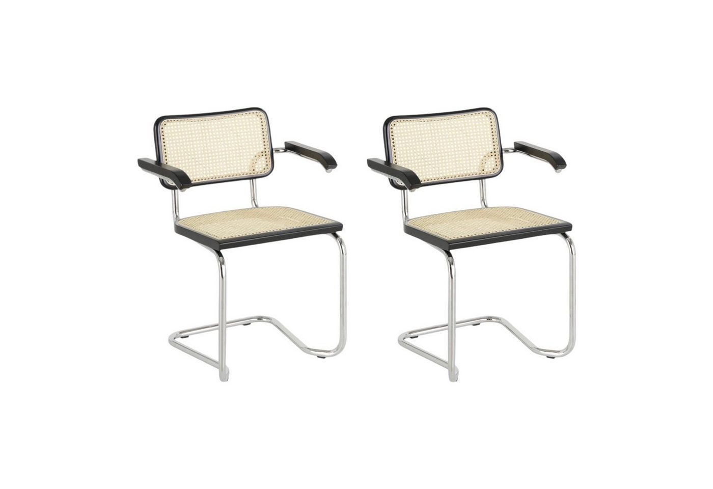 k-hometrends Freischwinger Modernes Schwingstuhl Set KALEO, Wohnzimmerstühle (2er Set), Wiener Geflecht k-hometrends Freischwinger Modernes Schwingstuhl Set KALEO, Wohnzimmerstühle (2er Set), Wiener Geflecht von k-hometrends