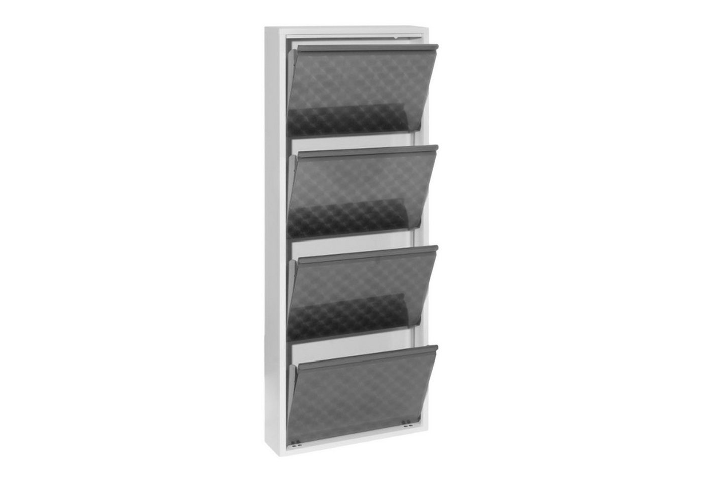 k-hometrends Schuhschrank KEKE 4 WHITE - FLEX Platzsparendes Schuhregal, stilvoller Organizer, 50x140x15cm von k-hometrends