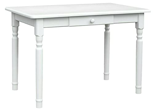 k koma Esstisch Küchentisch Kiefer Tisch massiv Weiß Hersteller NEU MIT SCHUBLADE (70 x 110) von k koma