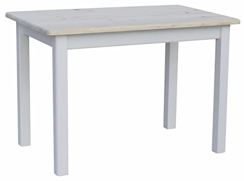 k koma Esstisch Küchentisch Tisch MASSIV Kiefer Holz weiß Honig NEU Hersteller Unbehandelt (80 x 100) von k koma
