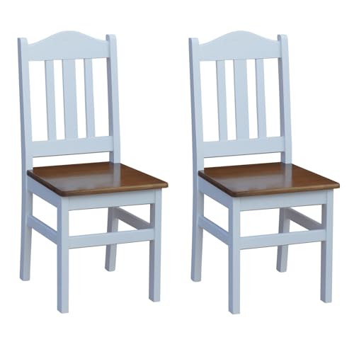 2er Set Esszimmerstühle aus Massivholz – Kiefer – Weißes Gestell & Sitzfläche in Eiche Farbe – Skandinavischer Stil – Küchen- & Wohnzimmerstühle 2er Set Esszimmerstühle aus Massivholz – Kiefer – Weißes Gestell & Sitzfläche in Eiche Farbe – Skandinavischer Stil – Küchen- & Wohnzimmerstühle von k koma