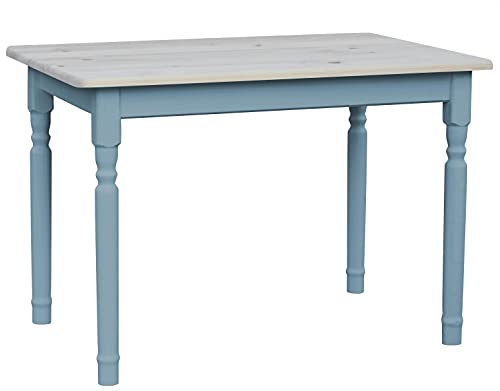 k koma Blau Esstisch Küchentisch Tisch MASSIV Kiefer Holz Landhausstil - NEU (60 x 60 cm) von k koma