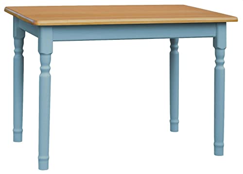 k koma Blau Esstisch Küchentisch Tisch MASSIV Kiefer Holz Landhausstil - NEU Alder (80 x 120) von k koma
