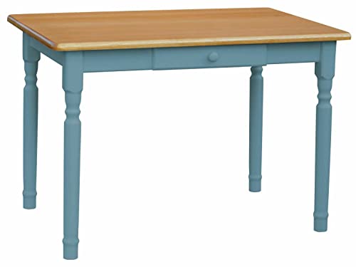 k koma Blau Esstisch Tisch mit Schublade Küchentisch Kiefer Holz Landhausstil - NEU Alder (60 x 100) von k koma