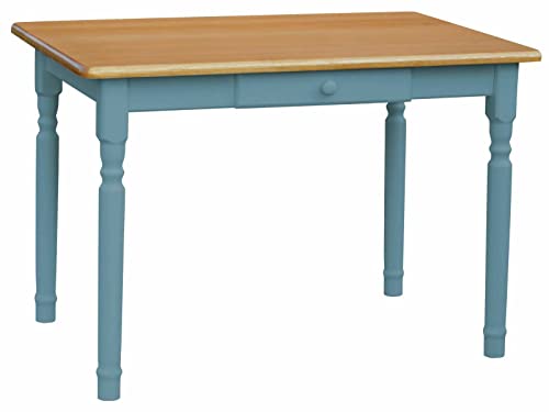 k koma Blau Esstisch Tisch mit Schublade Küchentisch Kiefer Holz Landhausstil - NEU Alder (60 x 130) von k koma