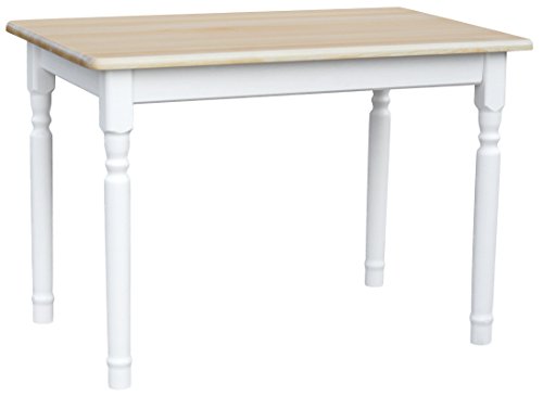 k koma Esstisch Küchentisch Tisch MASSIV Kiefer Holz weiß Honig Landhausstil - NEU Kiefer Lackiert (70 x 80) von k koma