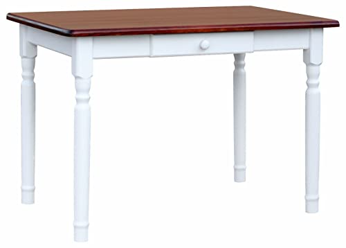 k koma Esstisch Küchentisch Tisch MASSIV Kiefer weiß Honig MIT SCHUBLADE - NEU Calvados (70 x 90) von k koma