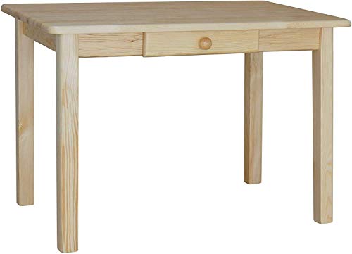 k koma Esstisch mit Schublade Küchentisch Speisetisch Tisch Kiefer massiv Restaurant (50 x 80 cm) von k koma