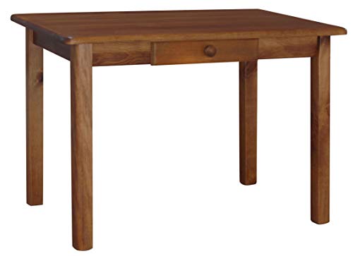 k koma Esstisch mit Schublade Küchentisch Speisetisch Tisch Kiefer massiv Restaurant Eiche (60, 60) von k koma