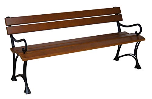 k koma Gartenbank 160cm aus massivem Kiefernholz mit Armlehnen in Grün. von k koma