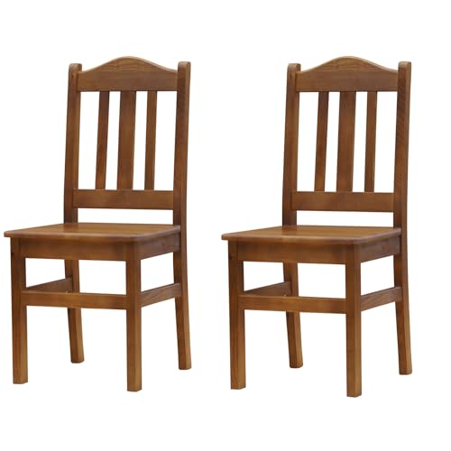 k koma Massiv Kiefer Holzstühle 2er-Set – Esszimmer/Gastronomie – Neu – Stühle aus massivem Holz - Eiche Farbe von k koma