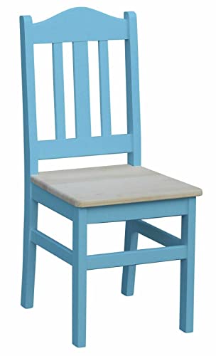 k koma Massivholz Stuhl Kiefer – Landhausstil – Gestell blau, Sitzfläche Kiefer Unbehandelt – Esszimmerstuhl – NEU k koma Massivholz Stuhl Kiefer – Landhausstil – Gestell blau, Sitzfläche Kiefer Unbehandelt – Esszimmerstuhl – NEU von k koma