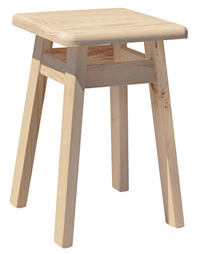 k koma SCHEMEL Kiefer Holz HOCKER Massive Holz (UNBEHANDELT) von k koma