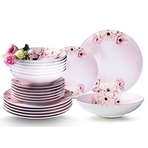 konsimo Geschirr Set Kombi 6 Personen – BASIMA Teller Set Modern 18 Teilig – Tafelservice - Service & Geschirrsets - Kombiservice 6 Personen - Service Set für Familie - Geschirr Bunt – Essgeschirr konsimo Geschirr Set Kombi 6 Personen – BASIMA Teller Set Modern 18 Teilig – Tafelservice - Service & Geschirrsets - Kombiservice 6 Personen - Service Set für Familie - Geschirr Bunt – Essgeschirr von k. konsimo.
