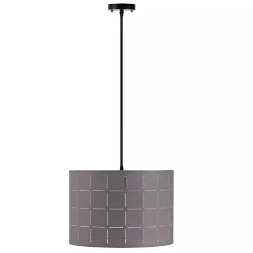 konsimo LORAN Pendellampe Pendelleuchte Hängelampen Esszimmerlampe Esstischlampe Deckenlampe Schlafzimmerlampe Lamp Mattschwarz und Grau 36x36x36 cm von k. konsimo.